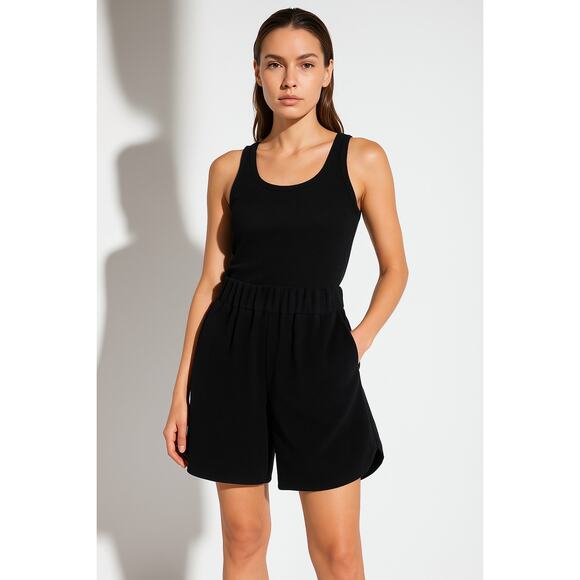 Forte Forte Black High-Waisted Wool-Cotton Trouser Shorts Size Small NWT - Picture 1 of 6